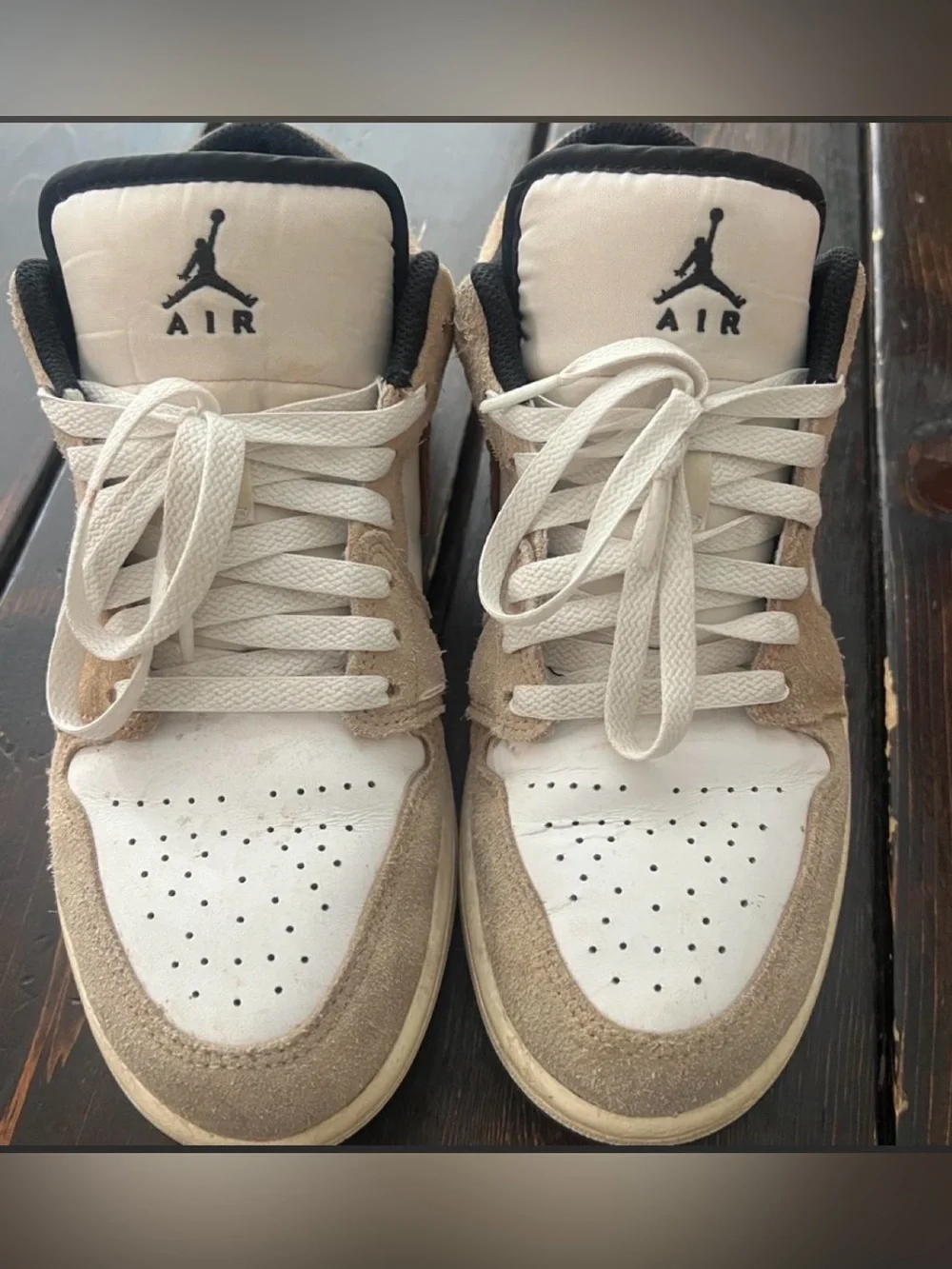 Jordan Low Top Sneakers - White, Beige & Brown